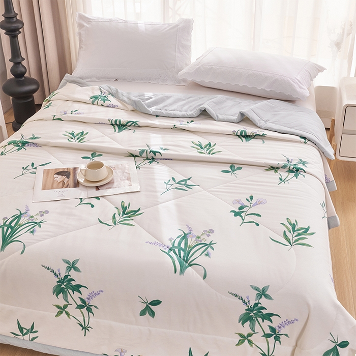 91家纺网 家纺一手货源 找家纺 羽梦家纺2025新款新疆棉花全棉夏凉被 梦境幽蓝