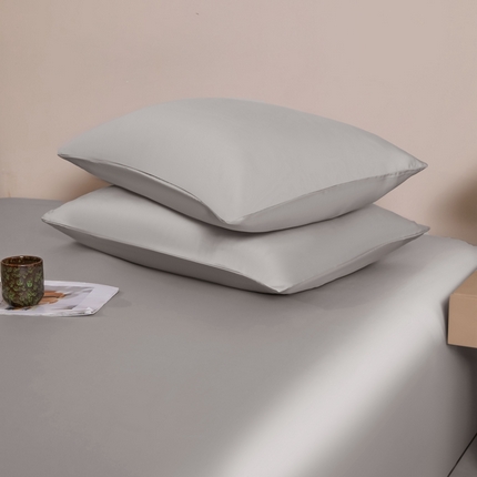 雅萱家纺  2025新款兰精天丝系列-枕套 60s天丝都市灰