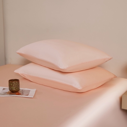 雅萱家纺  2025新款兰精天丝系列-枕套 60s天丝海贝粉