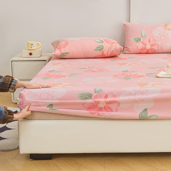 91家纺网 家纺一手货源 找家纺 首爱2025新款原棉老粗布床笠支持特殊规格定制 常年不断货 大批量供应  面朝花海