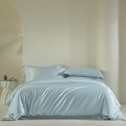 618家纺 2025新款60SA类100支纯色系列进口兰精天丝四件套 夏莎兰