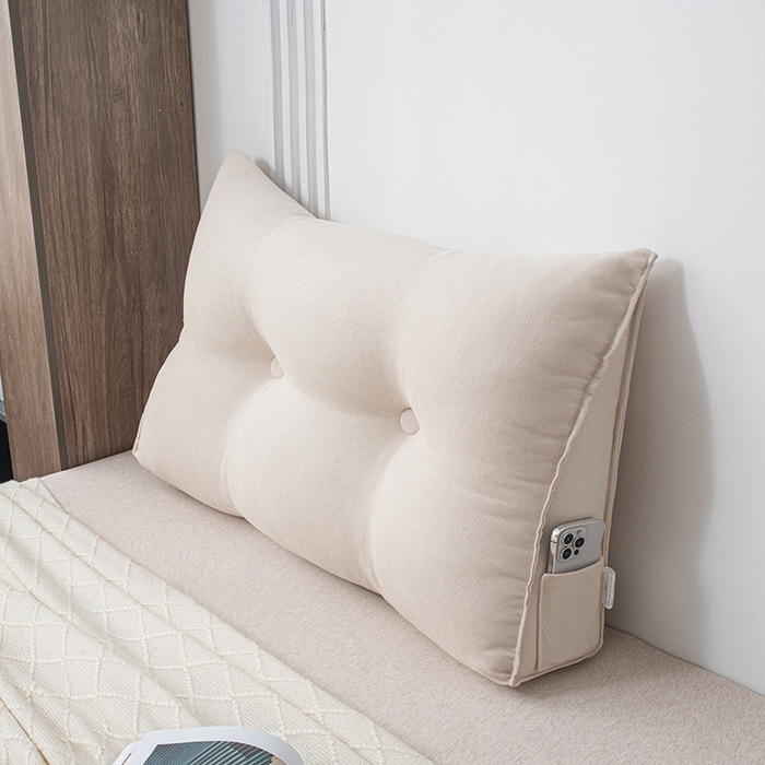 91家纺网 家纺一手货源 找家纺 美达人2025新款韩国绒三角靠背 三角单人 奶油白