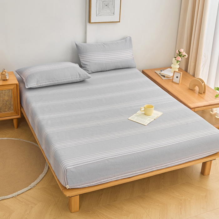 91家纺网 家纺一手货源 找家纺 首爱2025新款原棉老粗布床笠支持特殊规格定制 常年不断货 大批量供应  淡雅