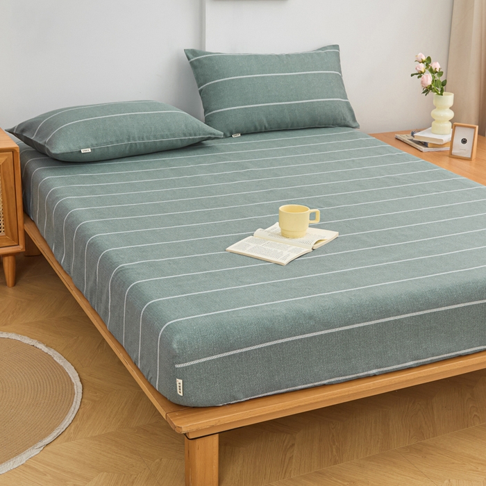 91家纺网 家纺一手货源 找家纺 首爱2025新款原棉老粗布床笠支持特殊规格定制 常年不断货 大批量供应  初见