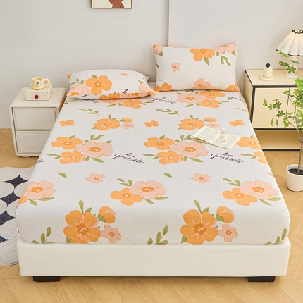 首爱2025新款原棉老粗布床笠支持特殊规格定制 常年不断货 大批量供应  栀子花开