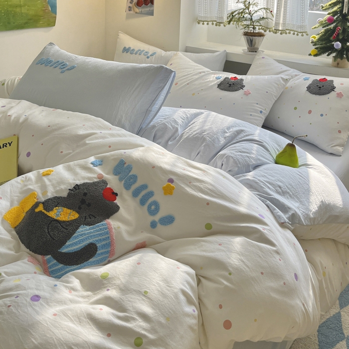 91家纺网 家纺一手货源 找家纺 （总）桃心家居 2025新款A类亲肤舒适软糯云柔水洗棉印加绣卡通毛巾绣水洗棉系列