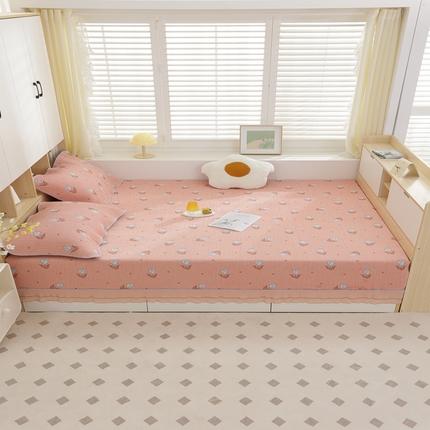 手艺人2025新款亲肤舒适纯棉A类不防滑炕盖榻榻米炕垫AK01-AK06 AK01粉
