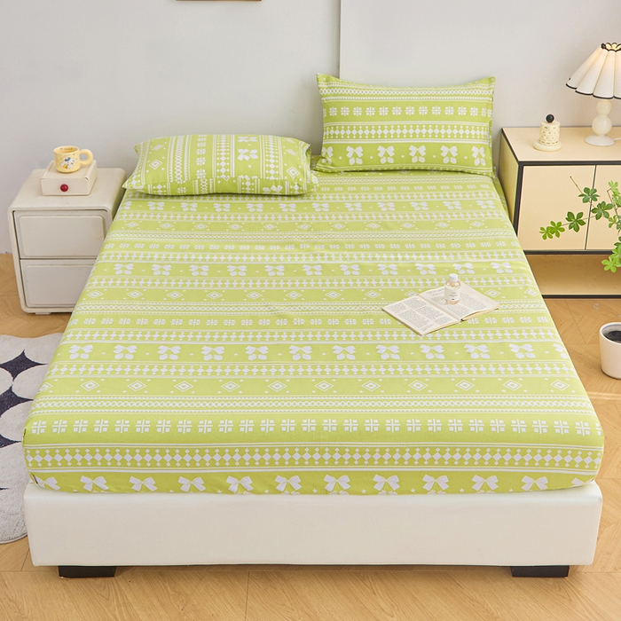 91家纺网 家纺一手货源 找家纺 首爱2025新款原棉老粗布床笠支持特殊规格定制 常年不断货 大批量供应  草莓格绿