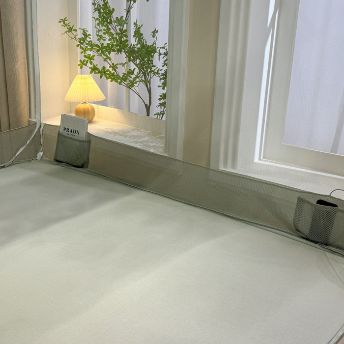 91家纺网 家纺一手货源 找家纺 卓尔居 2025绗绣编织防摔蚊帐-夏至 夏至-绿