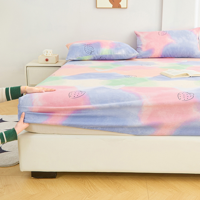 91家纺网 家纺一手货源 找家纺 首爱2025新款原棉老粗布床笠支持特殊规格定制 常年不断货 大批量供应  梦幻星空