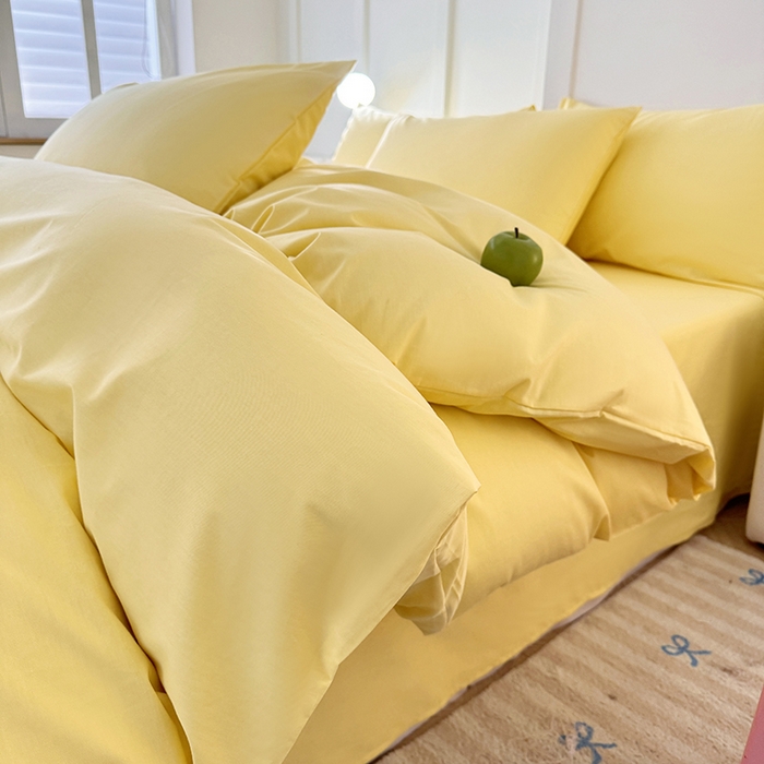 91家纺网 家纺一手货源 找家纺 卢赛尔 2025新款全13372纯色单被套 璀璨黄