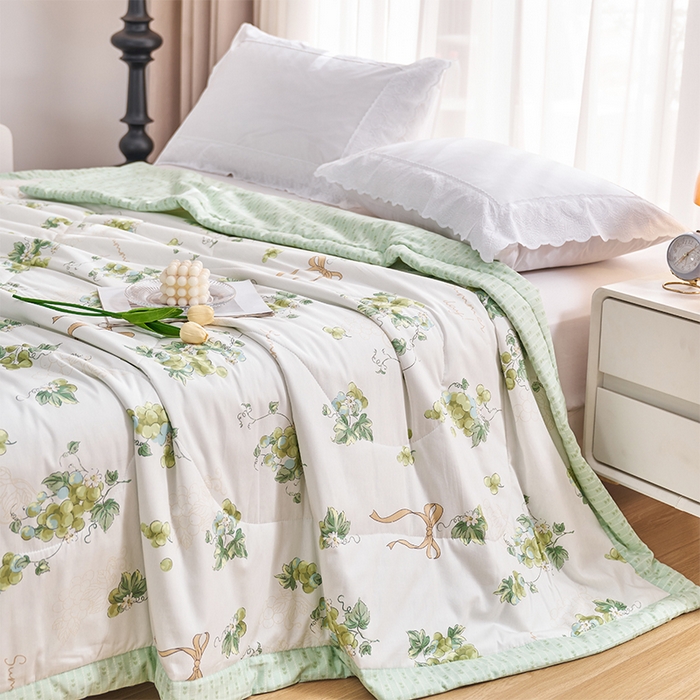 91家纺网 家纺一手货源 找家纺 羽梦家纺2025新款新疆棉花全棉夏凉被 水晶葡萄