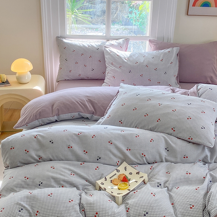 91家纺网 家纺一手货源 找家纺 富缦庭2025新款A类针织双层纱四件套格格情缘