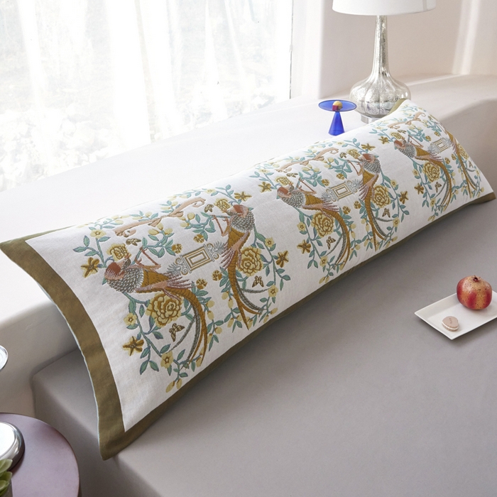 91家纺网 家纺一手货源 找家纺 爱港家纺 2025新款全棉纱布长枕套，双人 单人 情侣款纯棉枕套 百鸟之王