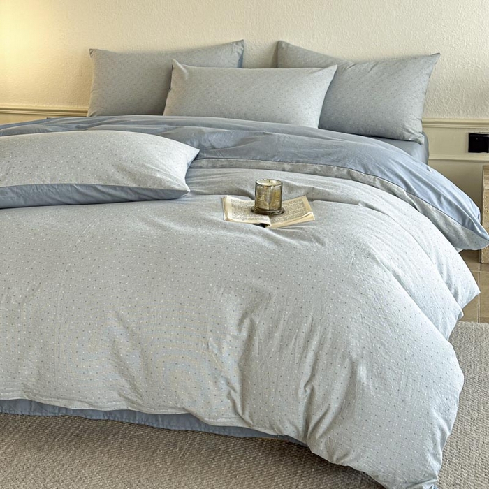 91家纺网 家纺一手货源 找家纺 ab家纺 2025新款小碎花三层纱 波尔卡-兰