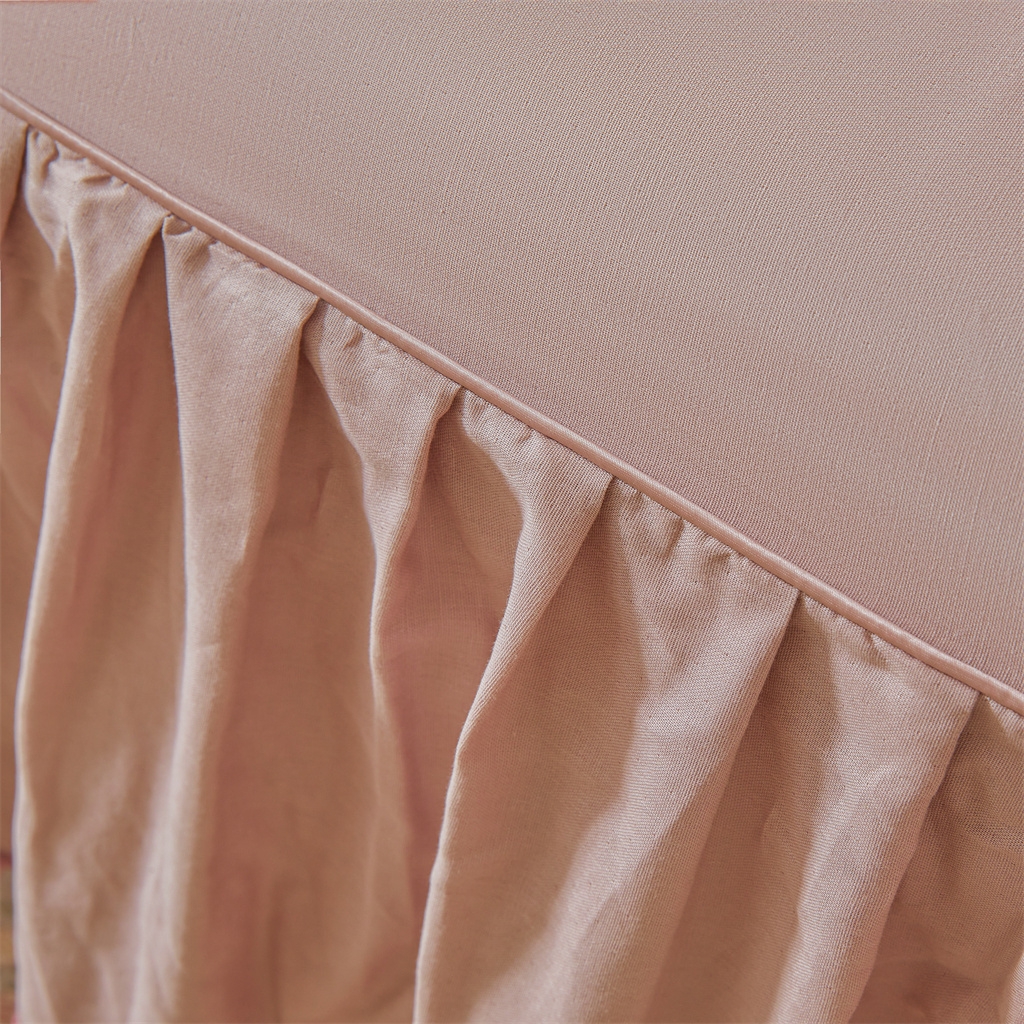 91家纺网 家纺一手货源 找家纺 缦彩 【加微信送买家秀】2025年纯棉母婴级双层纱双拼公主风床裙 玛德琳娜