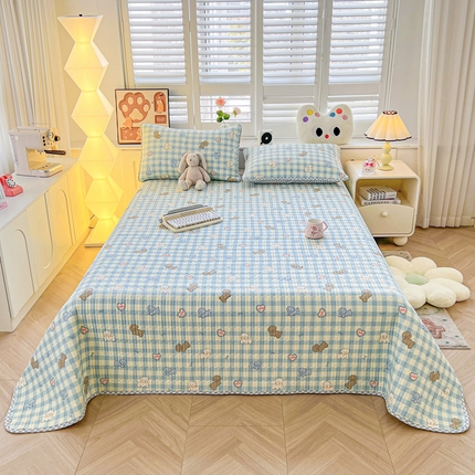 91家纺网 家纺一手货源 找家纺 （总）雅萱家纺  2025新款双面全棉印花床盖三件套