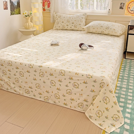 91家纺网 家纺一手货源 找家纺 （总）纽缦家纺 2025新款云感提花双层纱床单