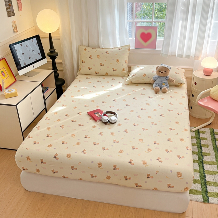 91家纺网 家纺一手货源 找家纺 （总）博雅 2025新款全棉A类双层纱床笠