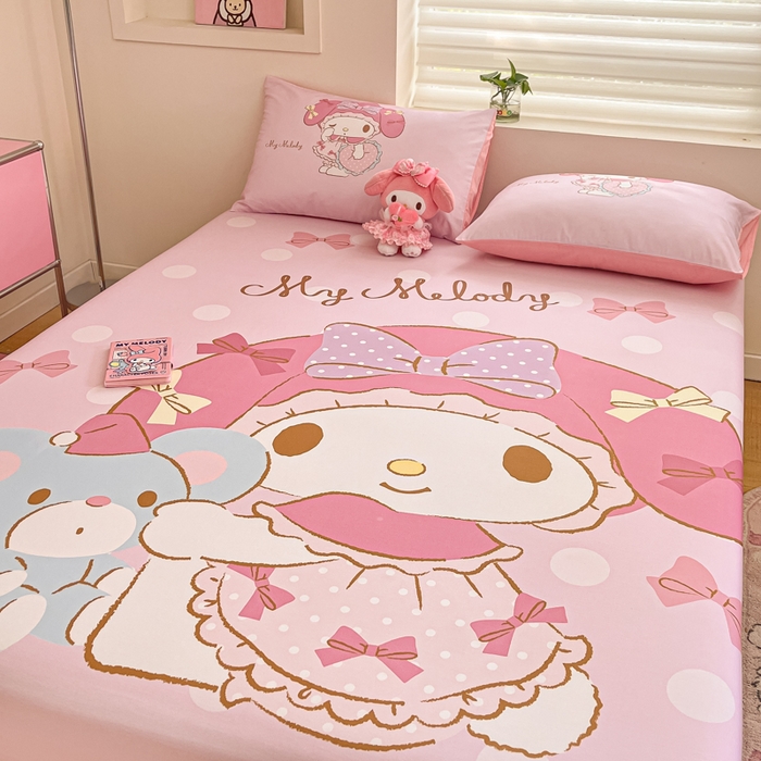 91家纺网 家纺一手货源 找家纺 金爱家 2025新款三丽欧全棉大版单品--床笠 棉单品-公主美乐蒂