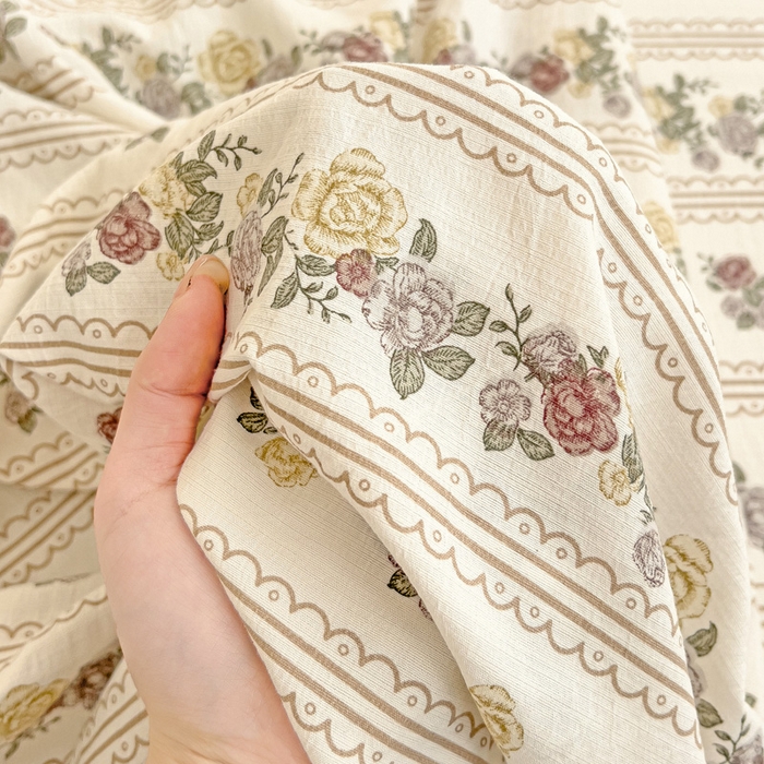 91家纺网 家纺一手货源 找家纺 纽缦家纺 2025新款云感提花双层纱床单 玫瑰哒