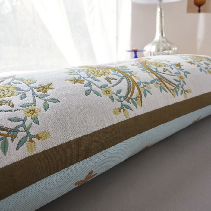 91家纺网 家纺一手货源 找家纺 爱港家纺 2025新款全棉纱布长枕套，双人 单人 情侣款纯棉枕套 百鸟之王