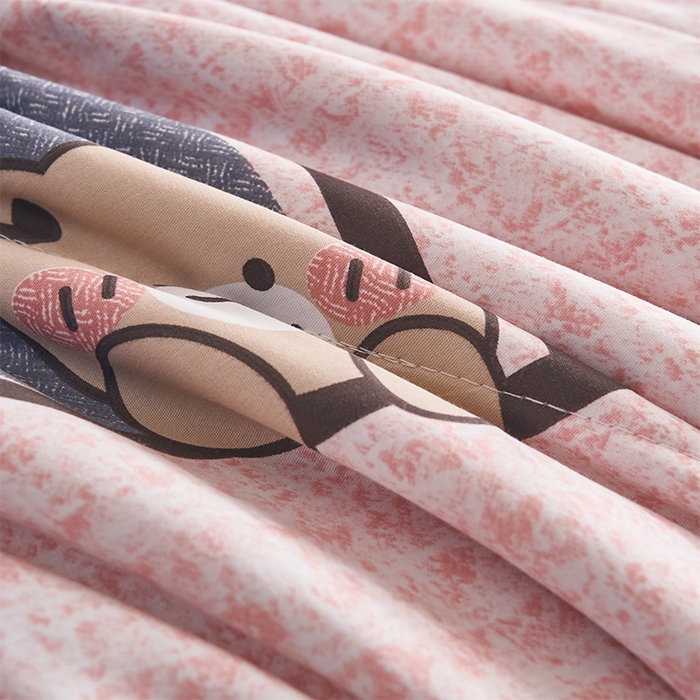 91家纺网 家纺一手货源 找家纺 羽梦家纺2025新款新疆棉花全棉夏凉被 可乐熊粉