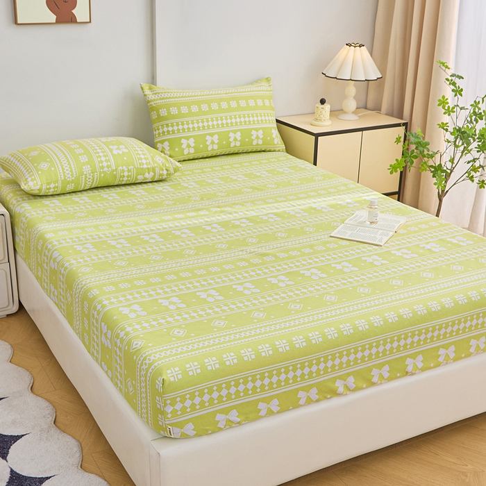 91家纺网 家纺一手货源 找家纺 首爱2025新款原棉老粗布床笠支持特殊规格定制 常年不断货 大批量供应  草莓格绿