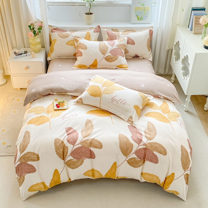 91家纺网 家纺一手货源 找家纺 直播2024新款斜纹磨毛印花四件套植物羊绒套件蒂诺情怀