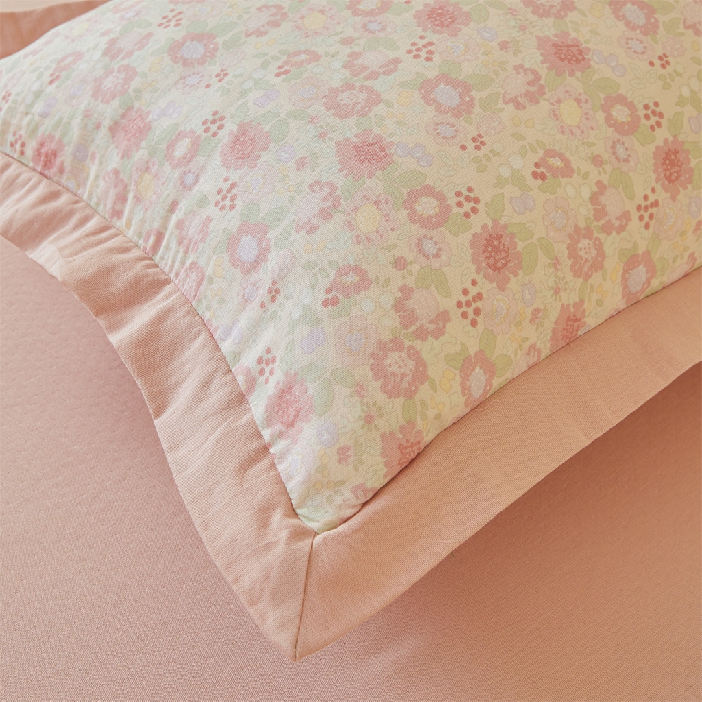 91家纺网 家纺一手货源 找家纺 缦彩 【加微信送买家秀】2025年纯棉母婴级双层纱双拼公主风床裙 怦然心动