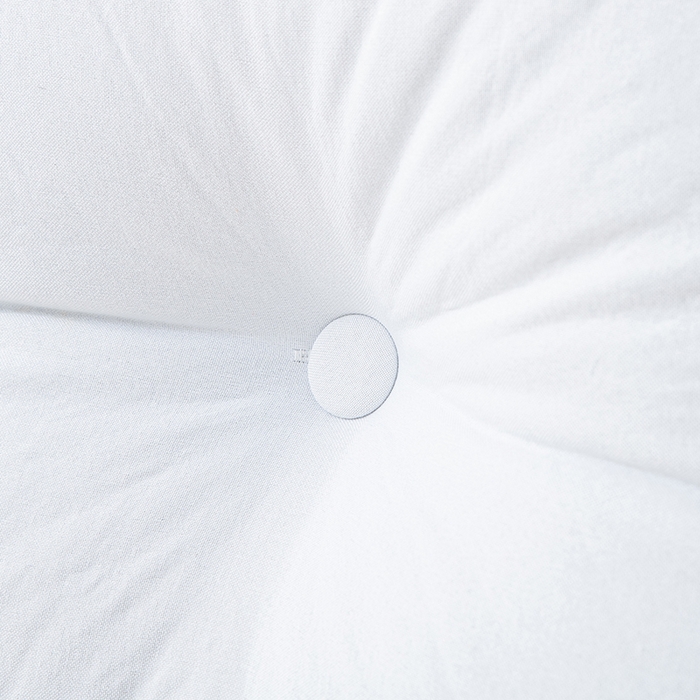 91家纺网 家纺一手货源 找家纺 美达人2025新款麻布珍珠棉三角靠背 亚麻单人屿白