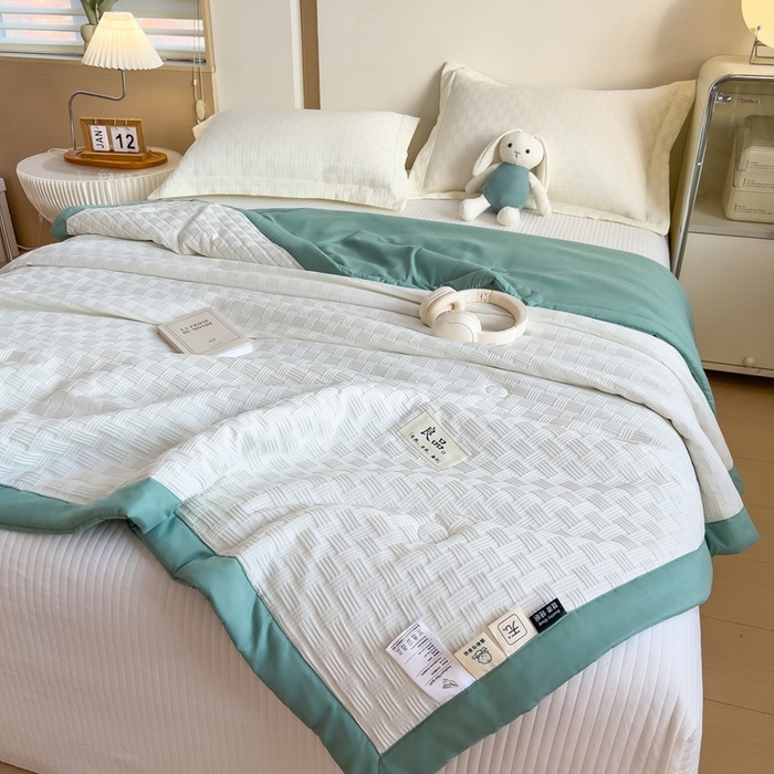 91家纺网 家纺一手货源 找家纺 （总）斯尔顿 2025新款华夫格凉感多功能夏凉被