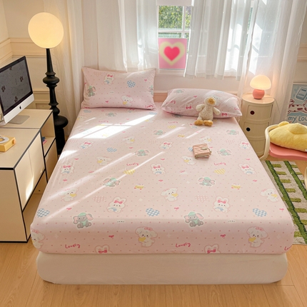 博雅 2025新款全棉A类双层纱床笠 甜宠派对