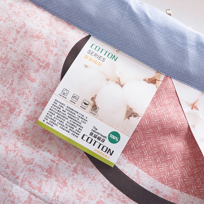 91家纺网 家纺一手货源 找家纺 羽梦家纺2025新款新疆棉花全棉夏凉被 可乐熊粉