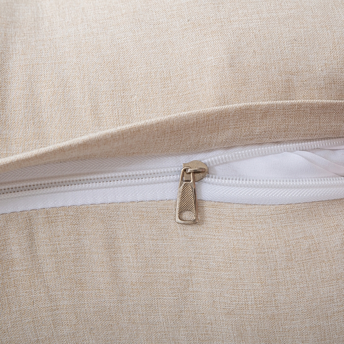 91家纺网 家纺一手货源 找家纺 美达人2025新款麻布珍珠棉三角靠背 亚麻单人  溶月米黄