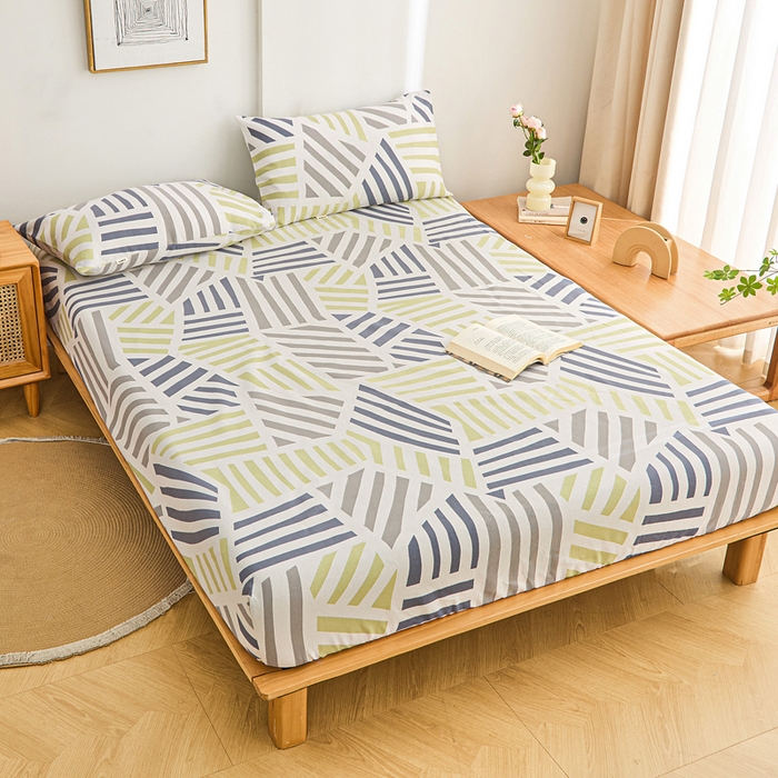 91家纺网 家纺一手货源 找家纺 首爱2025新款原棉老粗布床笠支持特殊规格定制 常年不断货 大批量供应  几何