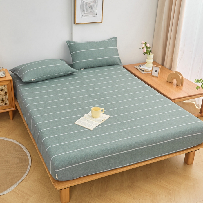 91家纺网 家纺一手货源 找家纺 首爱2025新款原棉老粗布床笠支持特殊规格定制 常年不断货 大批量供应  初见