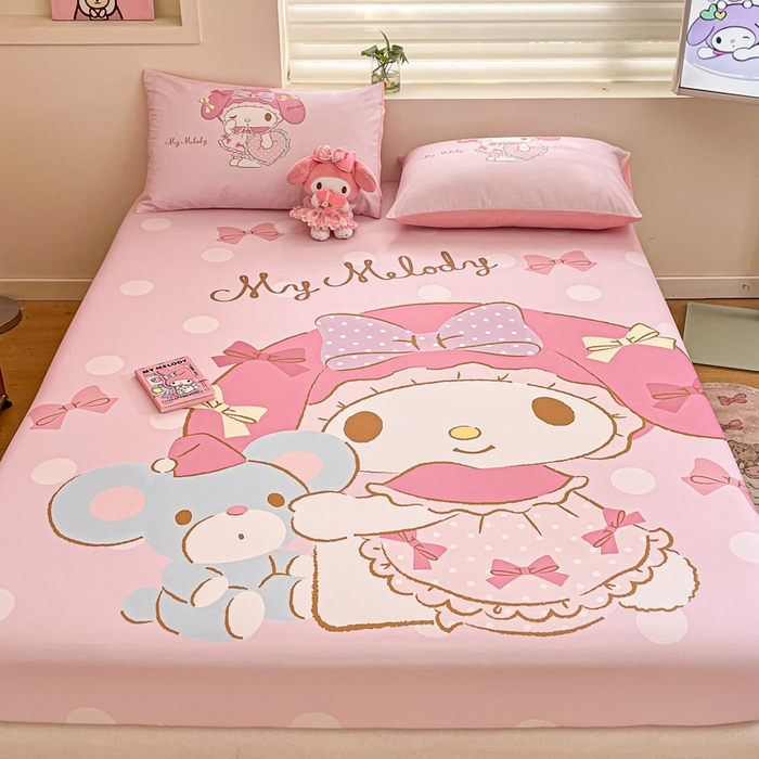 91家纺网 家纺一手货源 找家纺 金爱家 2025新款三丽欧全棉大版单品--床笠 棉单品-公主美乐蒂