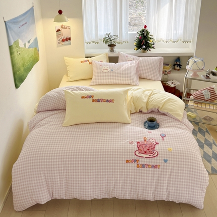 91家纺网 家纺一手货源 找家纺 （总）桃心家居 2025新款A类亲肤舒适软糯云柔水洗棉印加绣卡通毛巾绣水洗棉系列