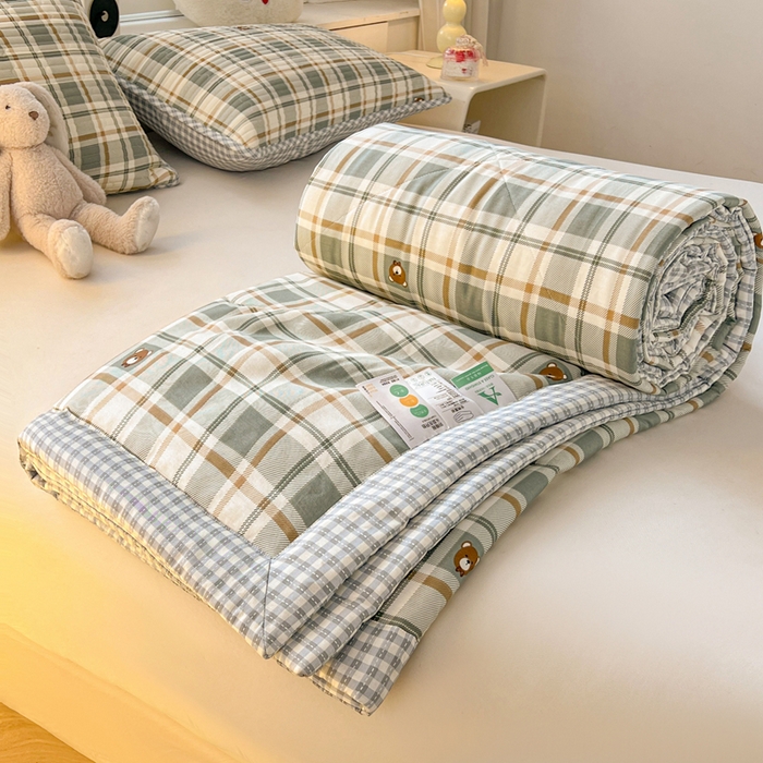 91家纺网 家纺一手货源 找家纺 雅萱家纺  2025新款全棉夏被套件 酷锐熊