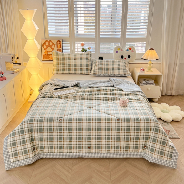 91家纺网 家纺一手货源 找家纺 雅萱家纺  2025新款全棉夏被套件 酷锐熊