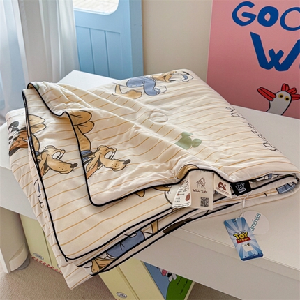 91家纺网 家纺一手货源 找家纺 （总）暖生活 2025新款牛奶针织棉夏被-迪士尼系列