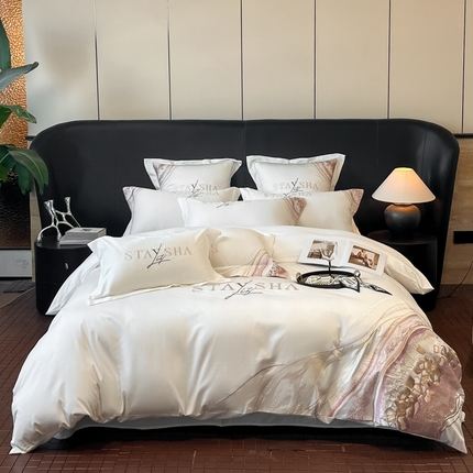 91家纺网 家纺一手货源 找家纺 （总）博纳家纺 2025新款纯棉绣花四件套—琉璃