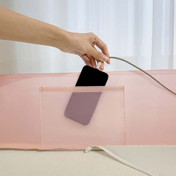 91家纺网 家纺一手货源 找家纺 青竹苑2025新款花边款床笠底防摔坐床蚊帐-铃兰花开 铃兰花开-珊瑚粉