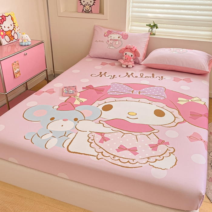 91家纺网 家纺一手货源 找家纺 金爱家 2025新款三丽欧全棉大版单品--床笠 棉单品-公主美乐蒂