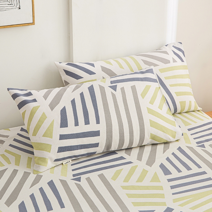 91家纺网 家纺一手货源 找家纺 首爱2025新款原棉老粗布床笠支持特殊规格定制 常年不断货 大批量供应  几何