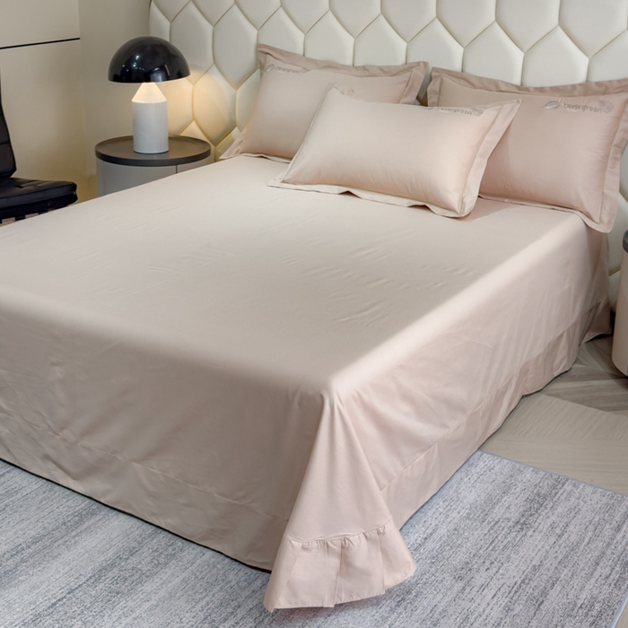 91家纺网 家纺一手货源 找家纺 U品汇  2025新款纯棉全棉长绒棉刺绣绣花高端礼盒四件套-叶夕 花晨叶夕-玲珑玉