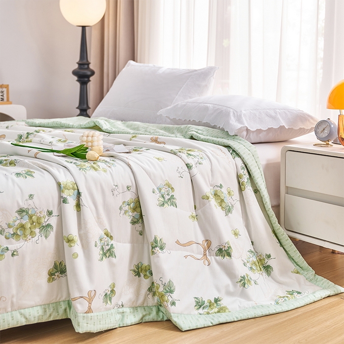 91家纺网 家纺一手货源 找家纺 羽梦家纺2025新款新疆棉花全棉夏凉被 水晶葡萄