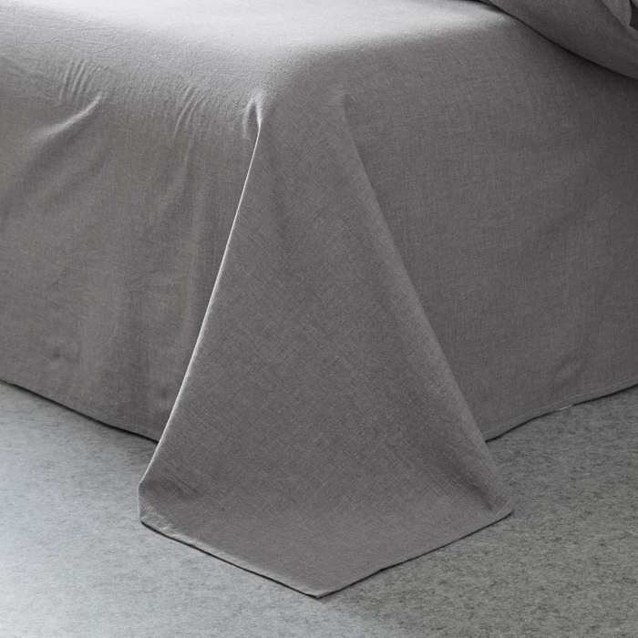 91家纺网 家纺一手货源 找家纺 AB家纺 2025新款三层款皱皱纱条纹四件套 小半-亚麻棕