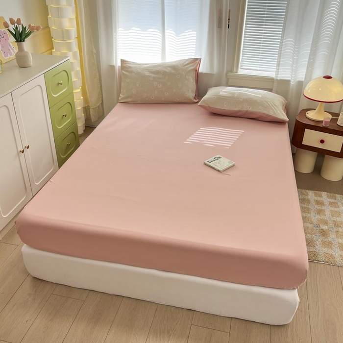 91家纺网 家纺一手货源 找家纺 新印象 2025新款有氧针织棉双层纱四件套初晴